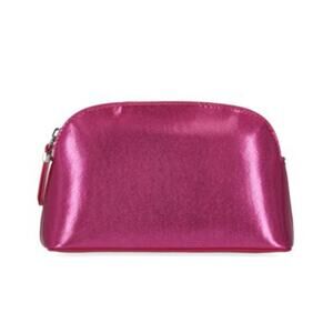 Stella Max Women's Zip Closure Cosmetic Bag in Pink